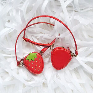 4inch bag charm cute custom bags - red strawberry bag - 0623B34